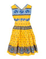 Geltonos spalvos Provanso stiliaus suknelė, skirta 2-10 metų amžiaus mergaitėms