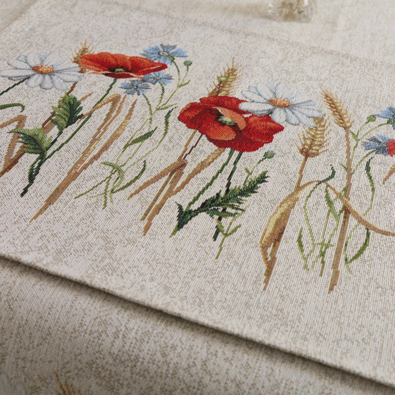 SERVETĖLĖ - GĖLĖS SU RUGIAIS.