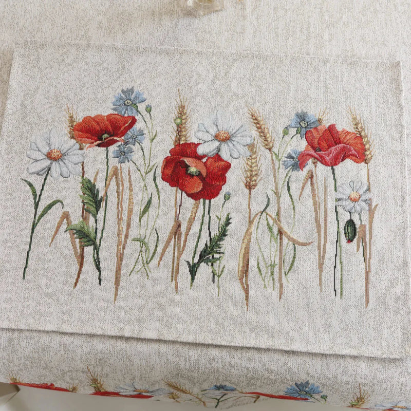 SERVETĖLĖ - GĖLĖS SU RUGIAIS.