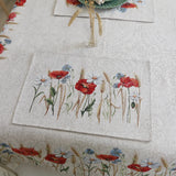 SERVETĖLĖ - GĖLĖS SU RUGIAIS.