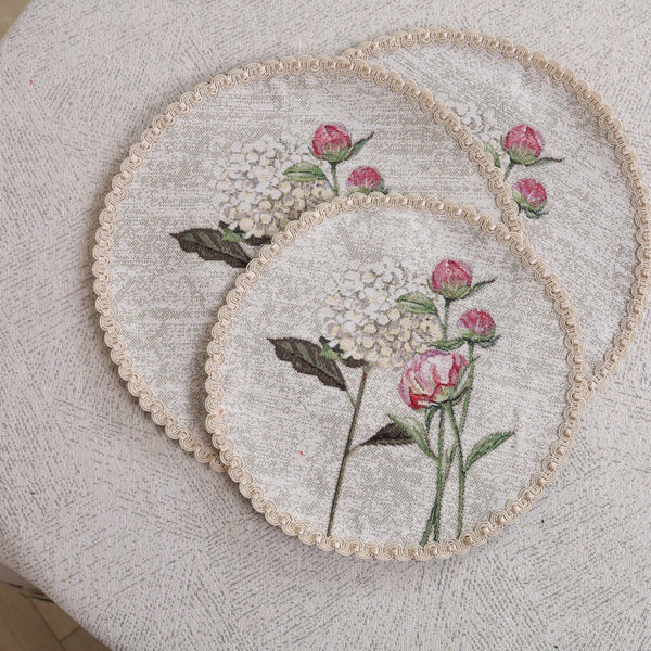 APVALI SERVETĖLĖ - GĖLĖS