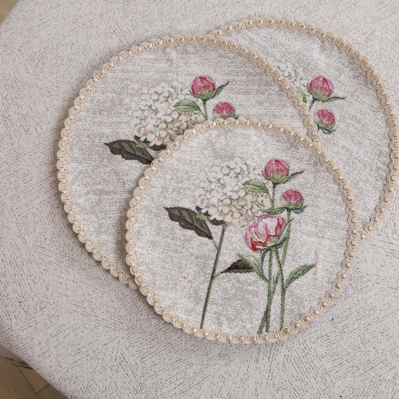 APVALI SERVETĖLĖ - GĖLĖS