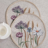 APVALI SERVETĖLĖ - GĖLĖS SU RUGIAIS.