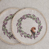 APVALI SERVETĖLĖ - LEVANDŲ VAINIKAS SU PAUKŠČIU