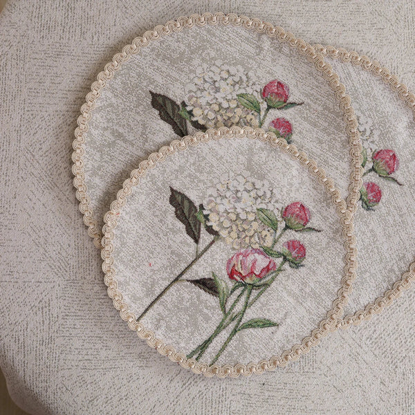 APVALI SERVETĖLĖ - GĖLĖS