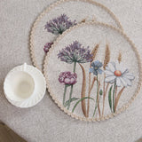 APVALI SERVETĖLĖ - GĖLĖS SU RUGIAIS.