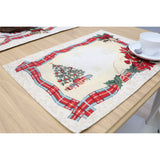 SERVETĖLĖ - PUANSETIJOS SU EGLUTE