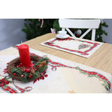 SERVETĖLĖ - PUANSETIJOS SU EGLUTE