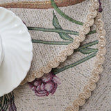 APVALI SERVETĖLĖ - GĖLĖS SU RUGIAIS.