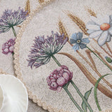 APVALI SERVETĖLĖ - GĖLĖS SU RUGIAIS.