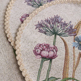 APVALI SERVETĖLĖ - GĖLĖS SU RUGIAIS.