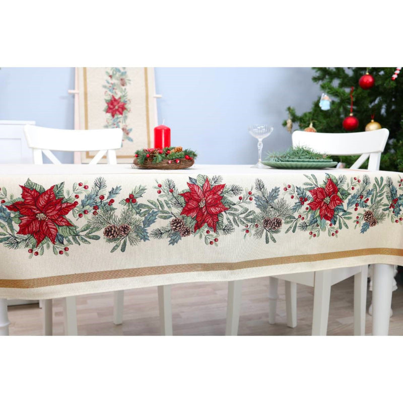 STALTIESĖ - PUANSETIJOS SU KONKORĖŽIAIS.