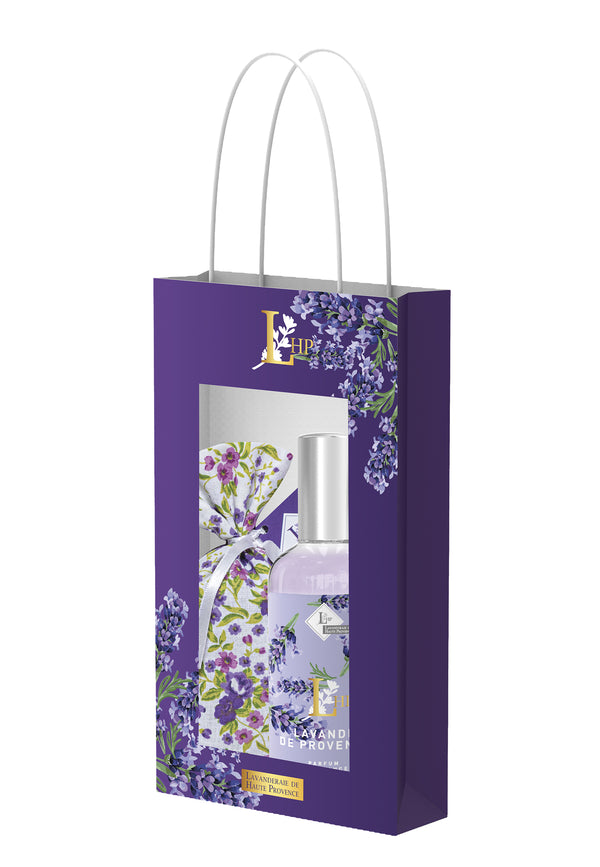 RINKINYS LEVANDŲ IR LEVANDINŲ ŽIEDŲ MAIŠELIS IR NAMU KVAPAS LEVANDA