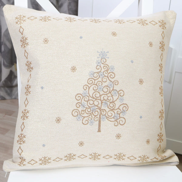 DVIPUSIS GOBELENO PAGALVĖS UŽVALKALAS SU EGLUTE