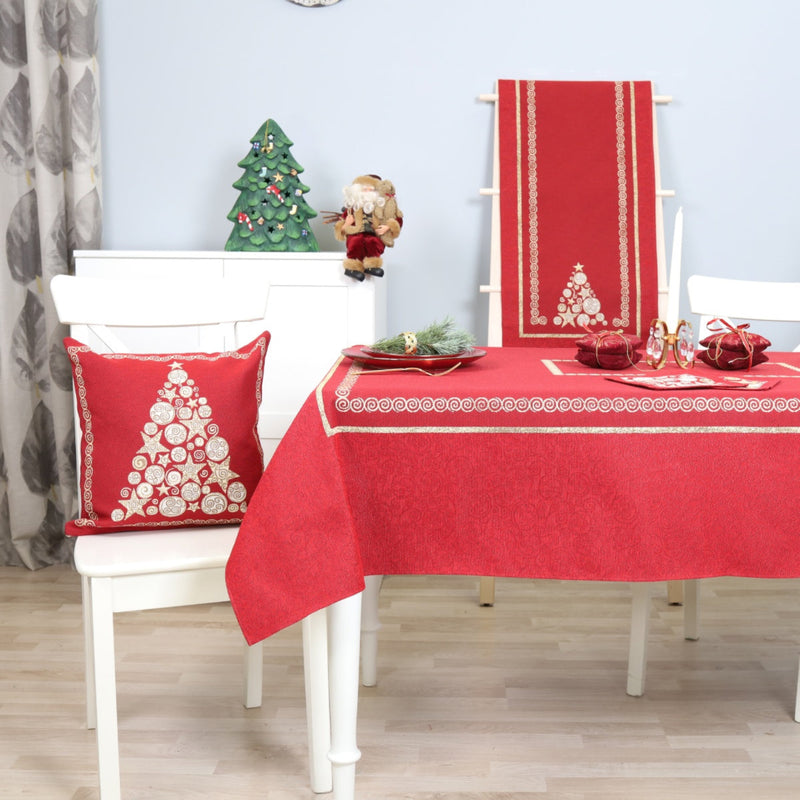 DVIPUSIS GOBELENO PAGALVĖS UŽVALKALAS AUKSINĖ EGLUTĖ