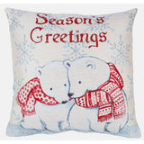 DVIPUSIS GOBELENO PAGALVĖS UŽVALKAS SU BALTOM MEŠKOM