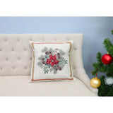 GOBELENO PAGALVĖS UŽVALKALAS SU ŽIEMOS GĖLE IR KONKORĖŽIAIS