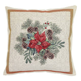 GOBELENO PAGALVĖS UŽVALKALAS SU ŽIEMOS GĖLE IR KONKORĖŽIAIS