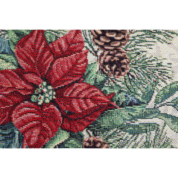 GOBELENO PAGALVĖS UŽVALKALAS SU ŽIEMOS GĖLE IR KONKORĖŽIAIS