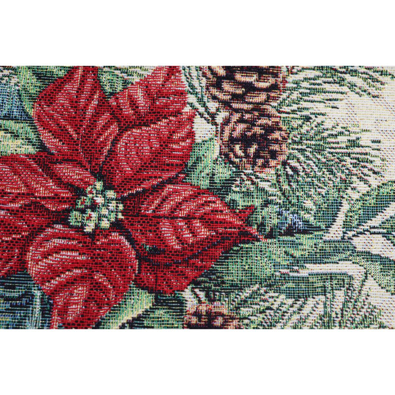 GOBELENO PAGALVĖS UŽVALKALAS SU ŽIEMOS GĖLE IR KONKORĖŽIAIS