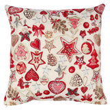 DVIPUSIS GOBELENO PAGALVĖS UŽVALKALAS SU KALĖDINĖM DEKORACIJOM