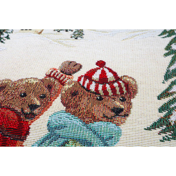 DVIPUSIS GOBELENO PAGALVĖS UŽVALKALAS SU MEŠKIUKAIS