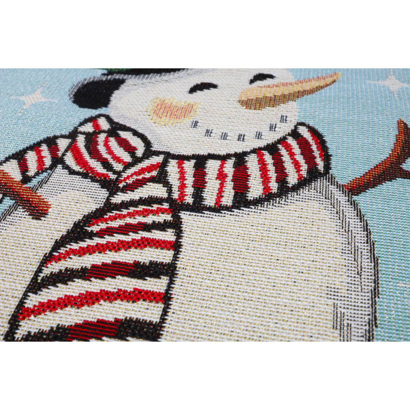 DVIPUSIS GOBELENO PAGALVĖS UŽVALKALAS SU SNIEGO SENIU