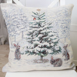 DVIPUSIS GOBELENO PAGALVĖS UŽVALKALAS SU ZUIKUČIAIS