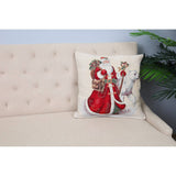 DVIPUSIS GOBELENO PAGALVĖS UŽVALKALAS SU KALĖDU SENELIU