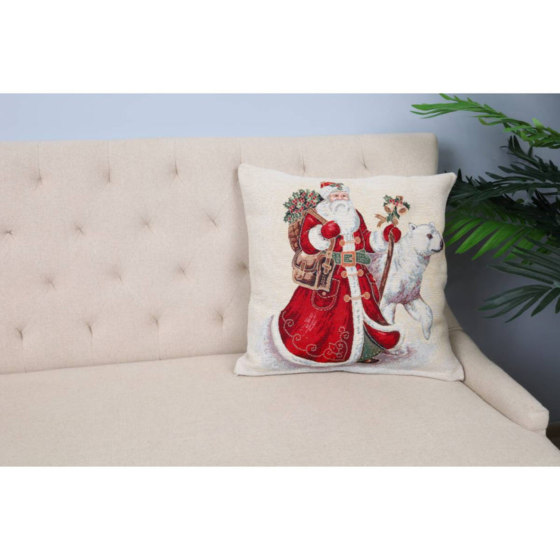 DVIPUSIS GOBELENO PAGALVĖS UŽVALKALAS SU KALĖDU SENELIU