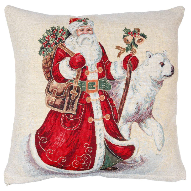 DVIPUSIS GOBELENO PAGALVĖS UŽVALKALAS SU KALĖDU SENELIU