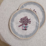 APVALIS SERVETĖLĖ - GĖLIŲ PUOKŠTĖ