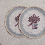 APVALIS SERVETĖLĖ - GĖLIŲ PUOKŠTĖ