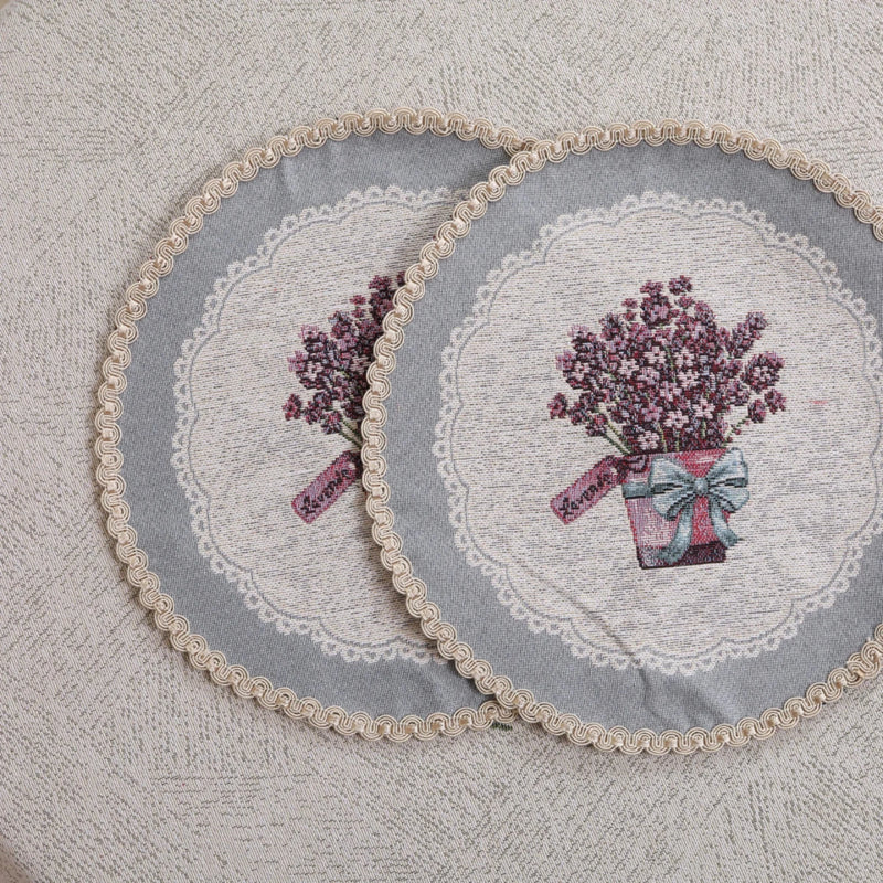 APVALIS SERVETĖLĖ - GĖLIŲ PUOKŠTĖ