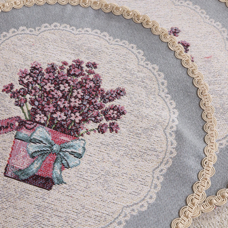 APVALIS SERVETĖLĖ - GĖLIŲ PUOKŠTĖ