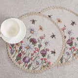 APVALI SERVETĖLĖ - GĖLĖS SU BITUTĖM