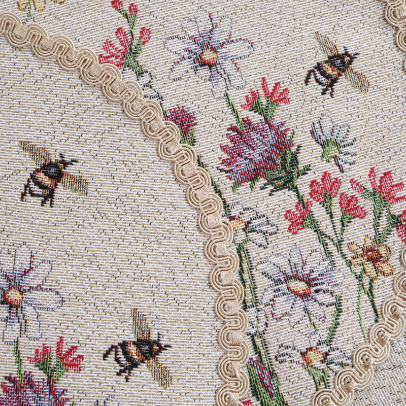 APVALI SERVETĖLĖ - GĖLĖS SU BITUTĖM