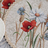 APVALI SERVETĖLĖ - GĖLĖS SU RUGIAIS