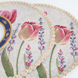 APVALI SERVETĖLĖ - TULPĖS