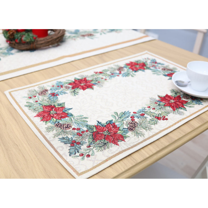 SERVETĖLĖ - VAINIKAS SU PUANSETIJOMIS