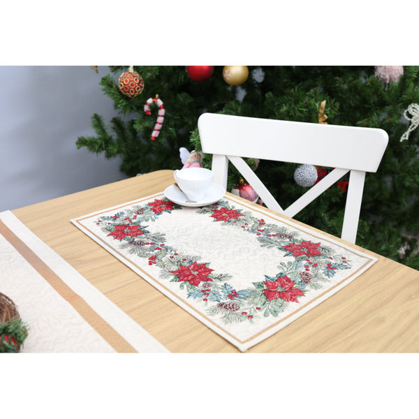 SERVETĖLĖ - VAINIKAS SU PUANSETIJOMIS