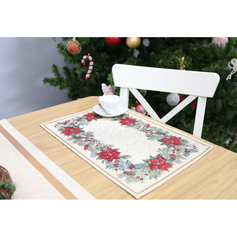 SERVETĖLĖ - VAINIKAS SU PUANSETIJOMIS