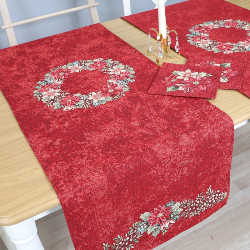 STALO TAKELIS - GĖLIŲ VAINIKAS (RAUDONAS)