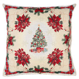 DVIPUSIS GOBELENO PAGALVĖS UŽVALKALAS SU KALĖDŲ EGLUTE