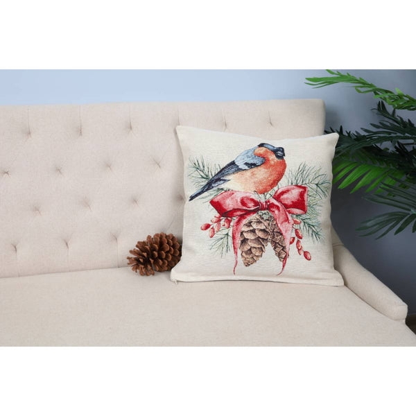 GOBELENO PAGALVĖS UŽVALKALAS SU PAUKŠČIU