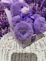 Violetinis zuikis su kaspinu