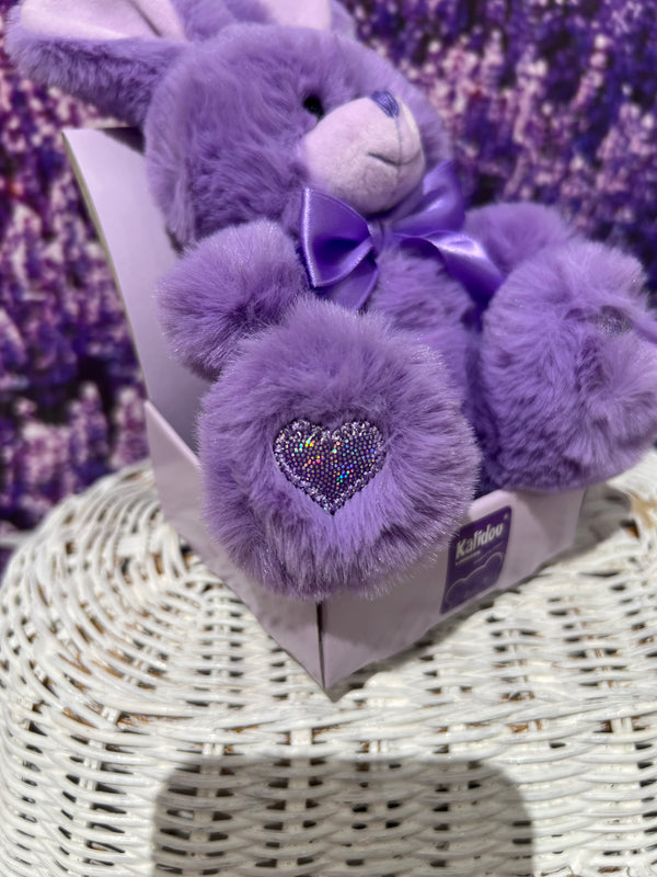 Violetinis zuikis su kaspinu