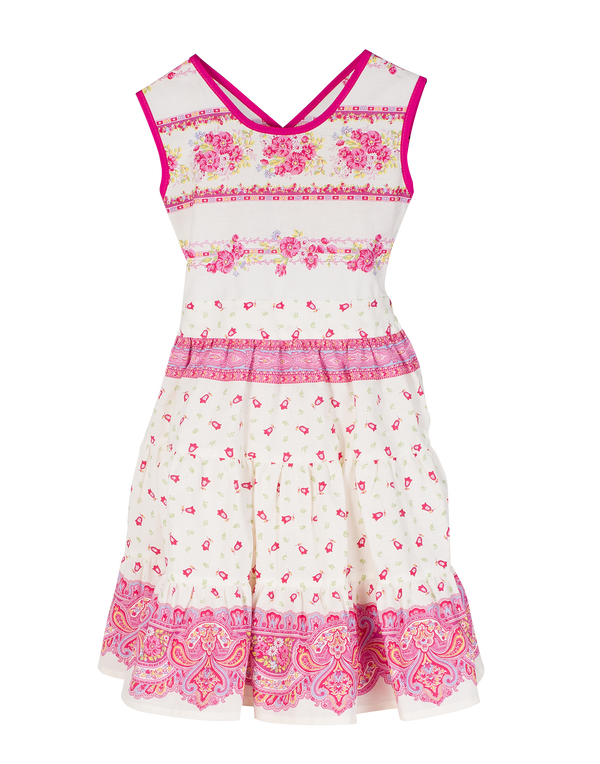 Rožinės spalvos Provanso stiliaus suknelė, skirta 2-10 metų amžiaus mergaitėms